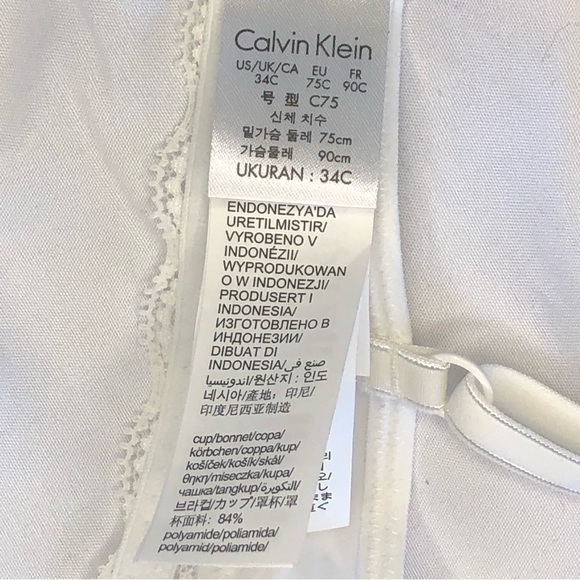 Calvin Klein White Push Up Bra NWT - Picture 5 of 7